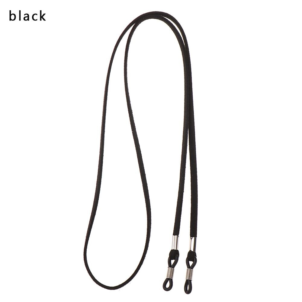 1Pc Hoge Elastische Siliconen Brillen Bandjes Lanyard Verstelbare Anti Slip Zonnebril String Touw Glazen Keten Lenzenvloeistof Accessoire: Leather-70 cm