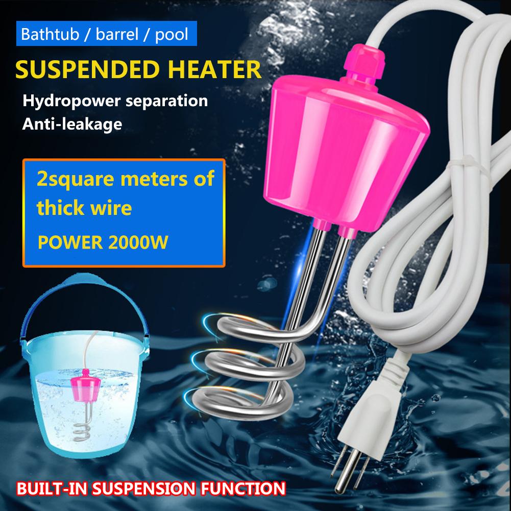 2000W Swimming Pool Water Heater Suspended Immersion Electric Water Heater Boiler for Inflatable Bathtub Pool #D0
