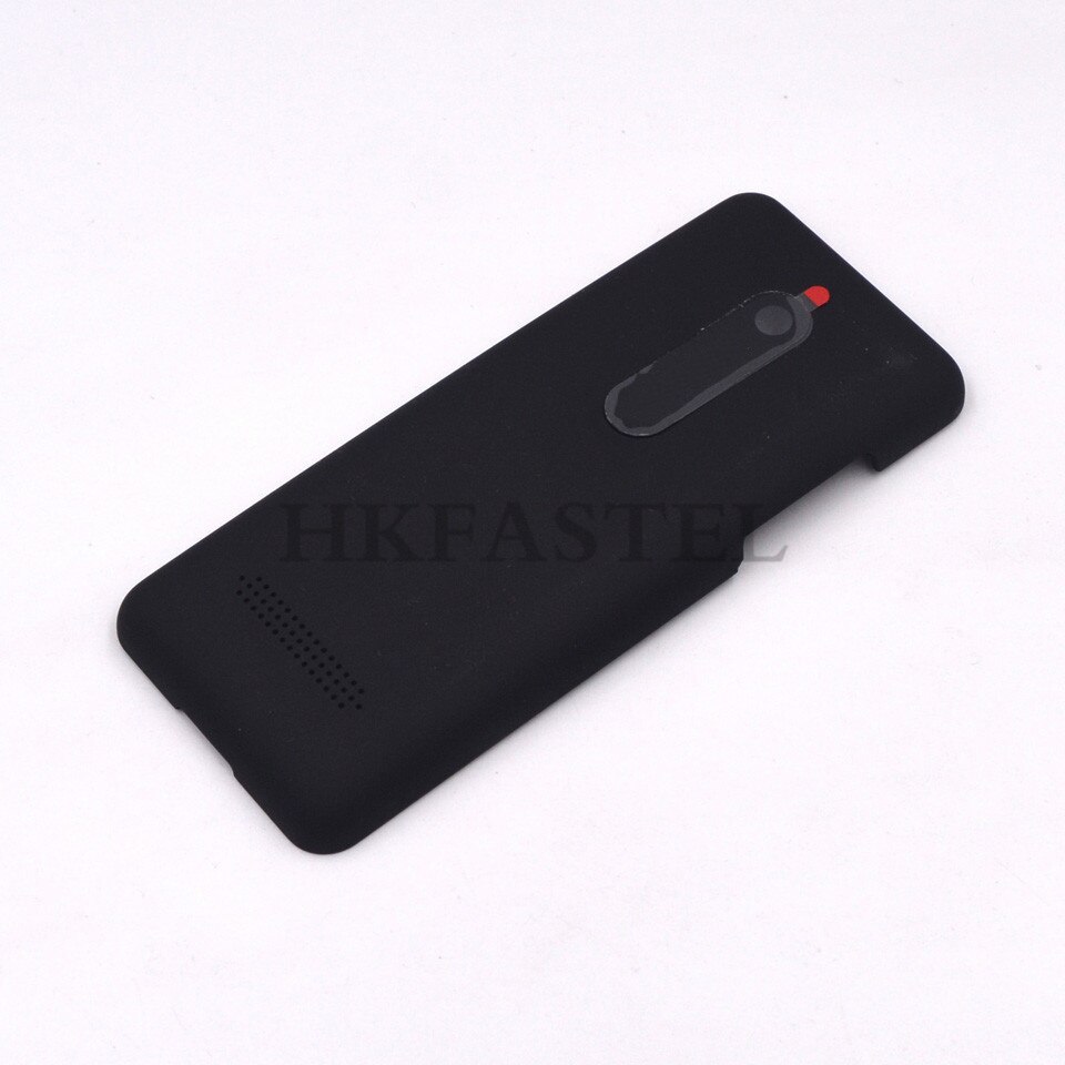 For Nokia 206 Mobile phone Front face Housing with Tool For 206 Dual Sim RM-872 Back battery door cover: Black Color