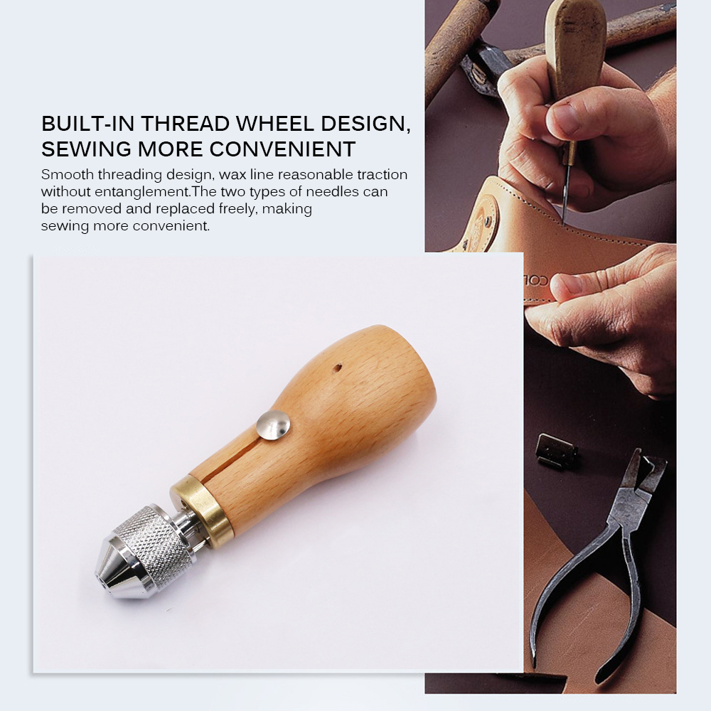 grapadora punzón de coser a mano de Stitcher Kit de herramienta de la reparación de tejidos pesados cinta para costura tiras Zapatero herramientas