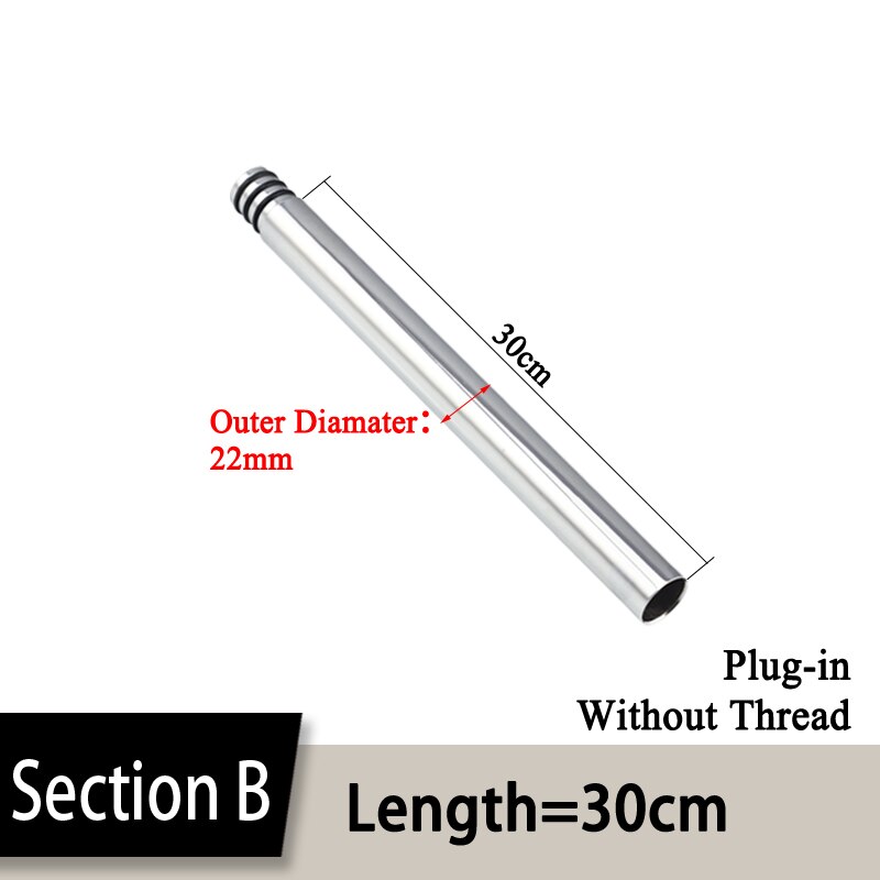 24mm/22mm/20mm 30/40cm Kupfer Überzug/Schwarz Dusche Verlängerung Stange ohne gewinde erhöaufgehängt dusche rohr verlängern Verlängerung rohr: B-Länge30cm