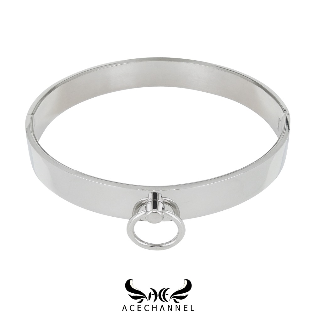 Stainless steel choker Necklace Restriants Collars Torques O-rings Choker Women Men Chokers