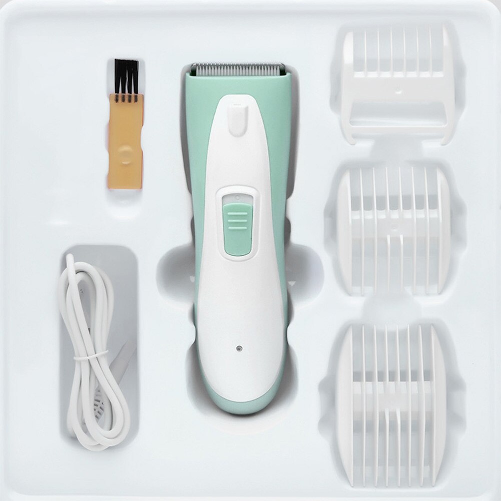 Veilige elektrische baby-tondeuse, usb-oplaadbaar, haarverzorging, scheerapparaat, stil, waterdicht, verwijderbaar, voor kinderen en baby's.