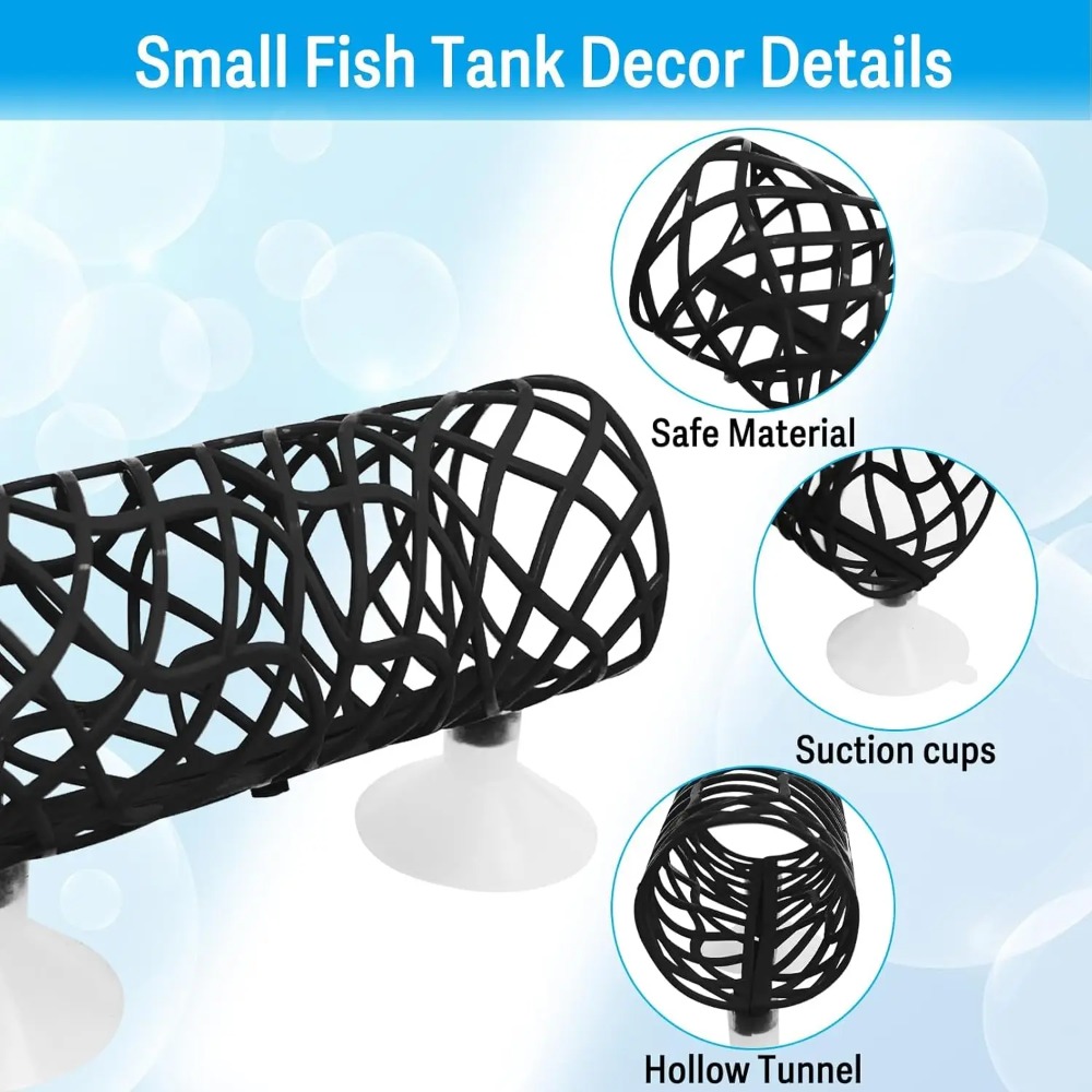 Betta Vis Schuilplaats Grot met Hangmat Bed Holle Tunnel Aquarium Accessoires Aquarium Decoraties voor Rivierkreeft Garnalen Kleine Vis