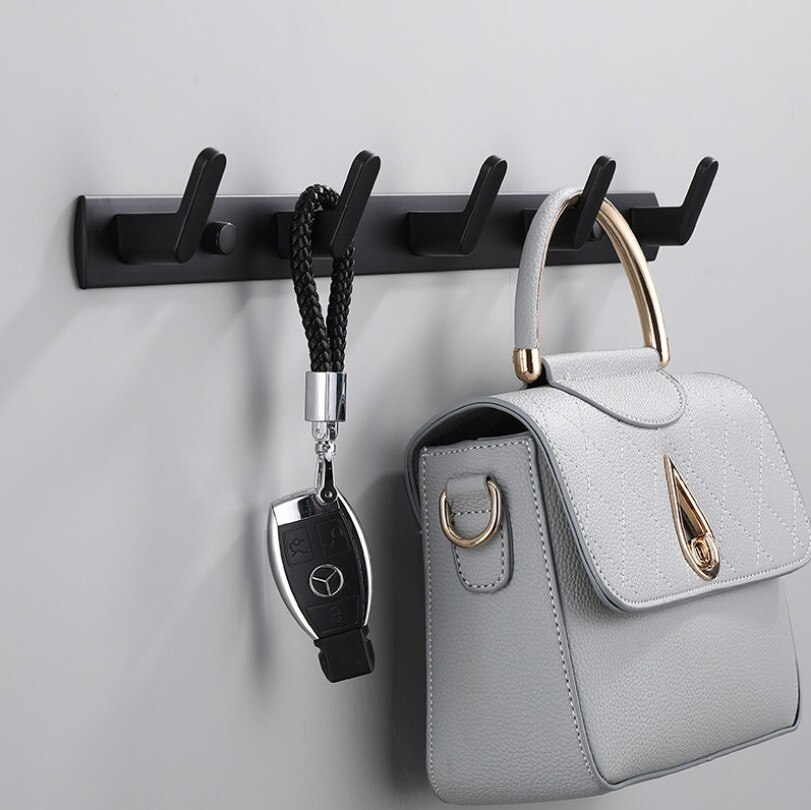 Zwart Wit Gewaad Haak Badkamer Handdoek Haken Handdoeken Zak Hoed Haak Wandmontage Kleding Coat Hook Muur Hanger Badkamer Hardware