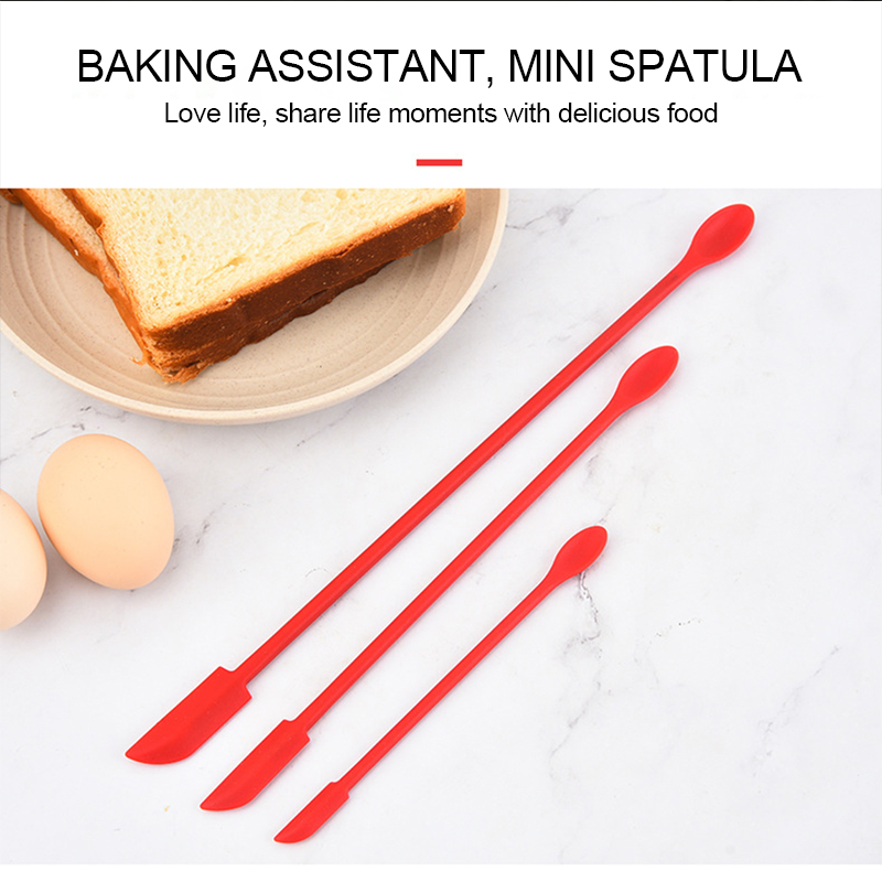 Spatule à confiture allongée en Silicone, grattoir à Double tête, bouteille cosmétique, spatule à Sauce aux fruits, accessoires d&#39;ustensiles de cuisine