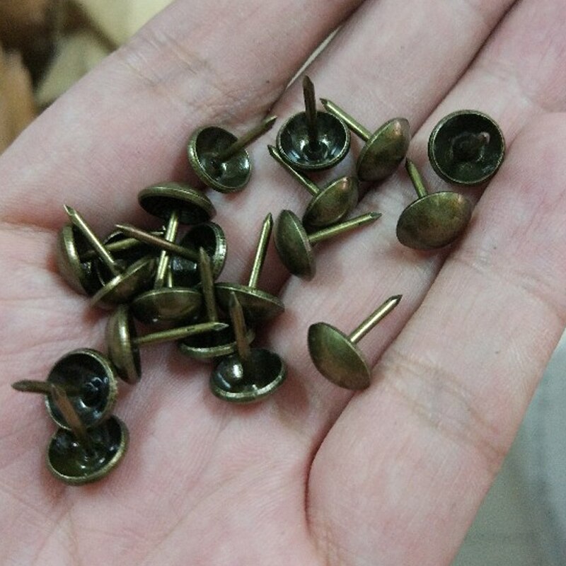 50 stk antikk rote møbeltrekk spiker til møbler stifter pushpins maskinvare dekor