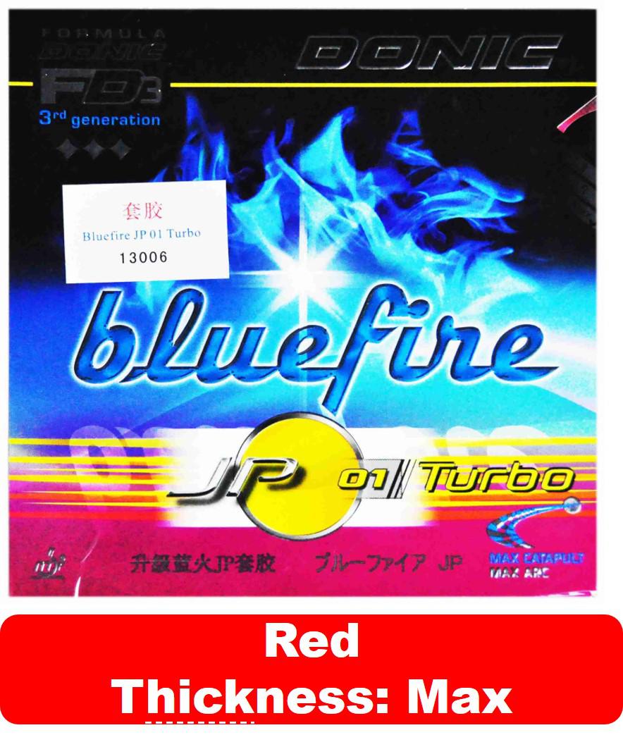 Original Donic Bluefire Jp01 Turbo Jp02 Jp03 Table Tennis Rubber Pimples In Ping Pong Sponge Tenis De Mesa: JP1 turbo red max