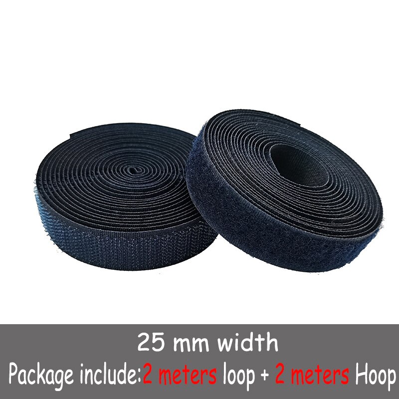 25mm colour fastener tape hooks and loops sewing Accessories tape strap for shoe repair clothing DIR 2m hook + 2m loop: Color 15
