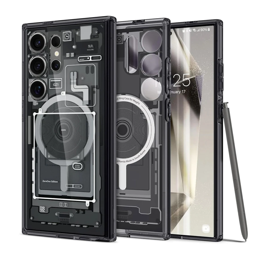 25Ultra Hybride Technologie Magsafe Case voor Samsung Galaxy S25 Ultra S22 S23 S24 Plus S24Ultra Printplaat Magnetische Beschermhoes