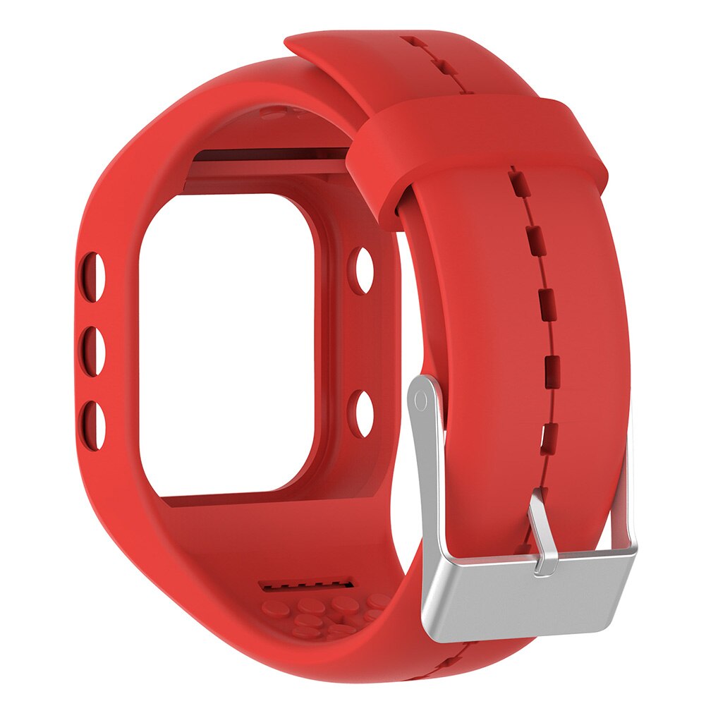 Adjustable Sports Silicone Watch Strap Wrist Band for Polar A300 Smart Bracelet: Red