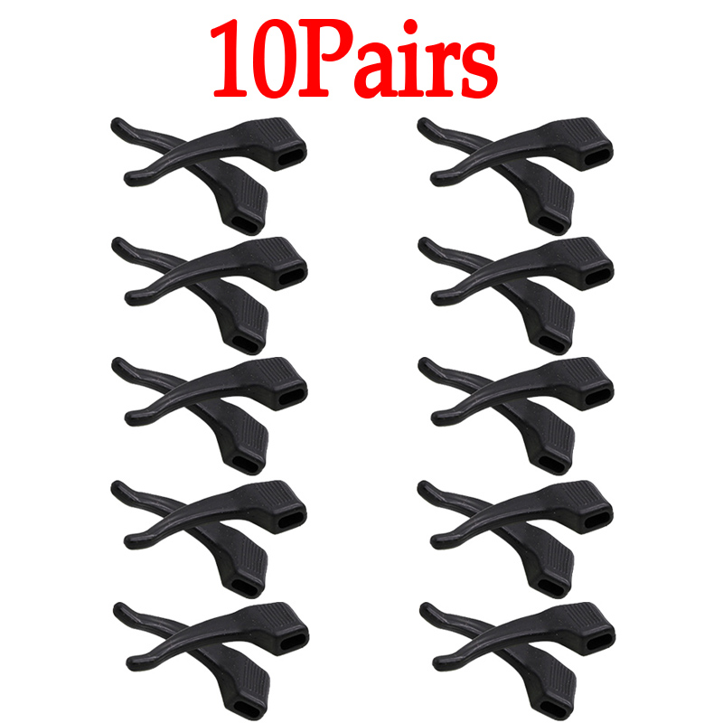40 Stuks Siliconen Anti-slip Oorhaken Houder voor Bril Zwart/Transparant Elastische Brillen Retainer Houders Brillen accessoires: GRIJS