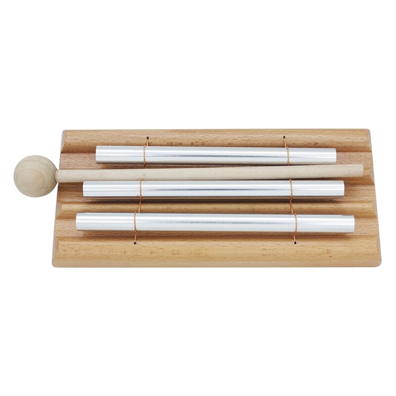 Carrilhão de vento instrumento de aprendizagem vento carrilhão prata percussão meditação vento carrilhão vento