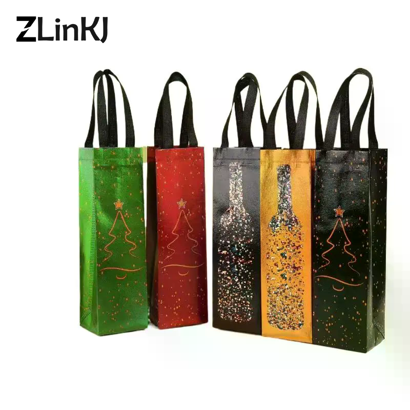 Wijnzak Fles Geïsoleerde Tote Fles Wijndraagtas Gewatteerde wijnkoeler Cadeau voor wijnliefhebbers of bruiloft