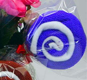Toalla de algodón para pastel de piruleta, dulces de colores, , toalla encantadora para guardería, de cumpleaños y boda, 20 unids/lote: purple