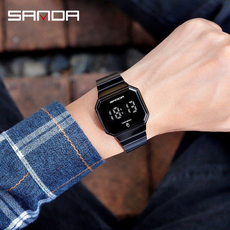 Business Heren Horloge Digitale Mode Kalender Waterdichte Mannelijke Polshorloge Relogio Masculino Casual Elektronische Horloge Reloj Hombre: Black