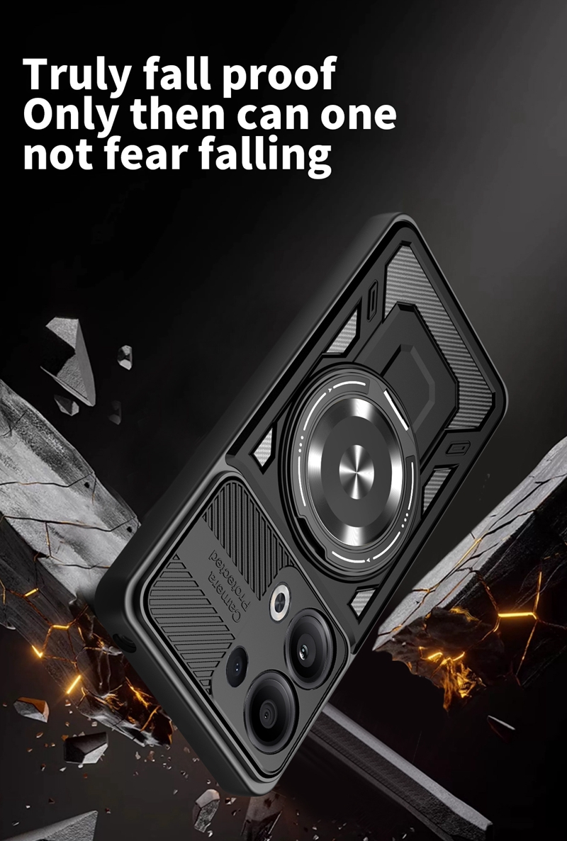 Funda de anillo con soporte magnético de armadura de lujo para OPPO Reno 13 Pro Reno13 13F 13 F Reno13F 5G Magsafe cubierta de carga inalámbrica