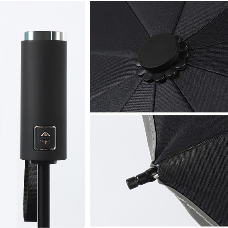 Automatic Folding Strong Umbrella for Men Women Windproof 12Ribs Reverse Umbrella Wind Resistant Trip inverted Rain Umbrella