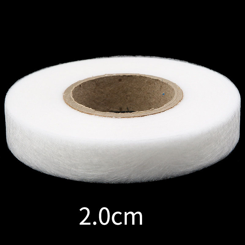 64Meters Black White Double-sided Interlining Adhesive Fabric Clothes Iron On Hem Tape Interlining Web DIY Sewing Accessories: 2cm white
