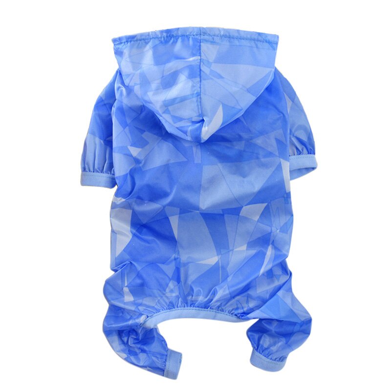 Small Dog Raincoat For dogs Sun-proof Clothing Summer Sun Protection Hoodie Small Dog Clothes For Medium Pets Puppy Cat Clothing: Blue / M
