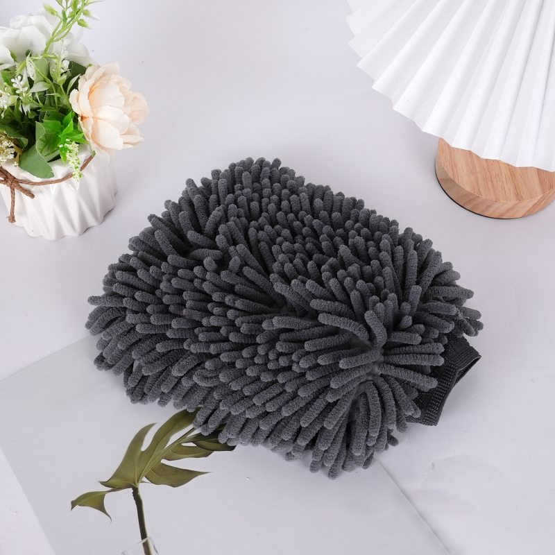 Autowaschhandschuhe, Chenille-Handschuh, Plüschlappen, verdickt, doppelseitig, Autozubehör, Reinigungswerkzeuge, Autozubehör, Autopflege: Orange
