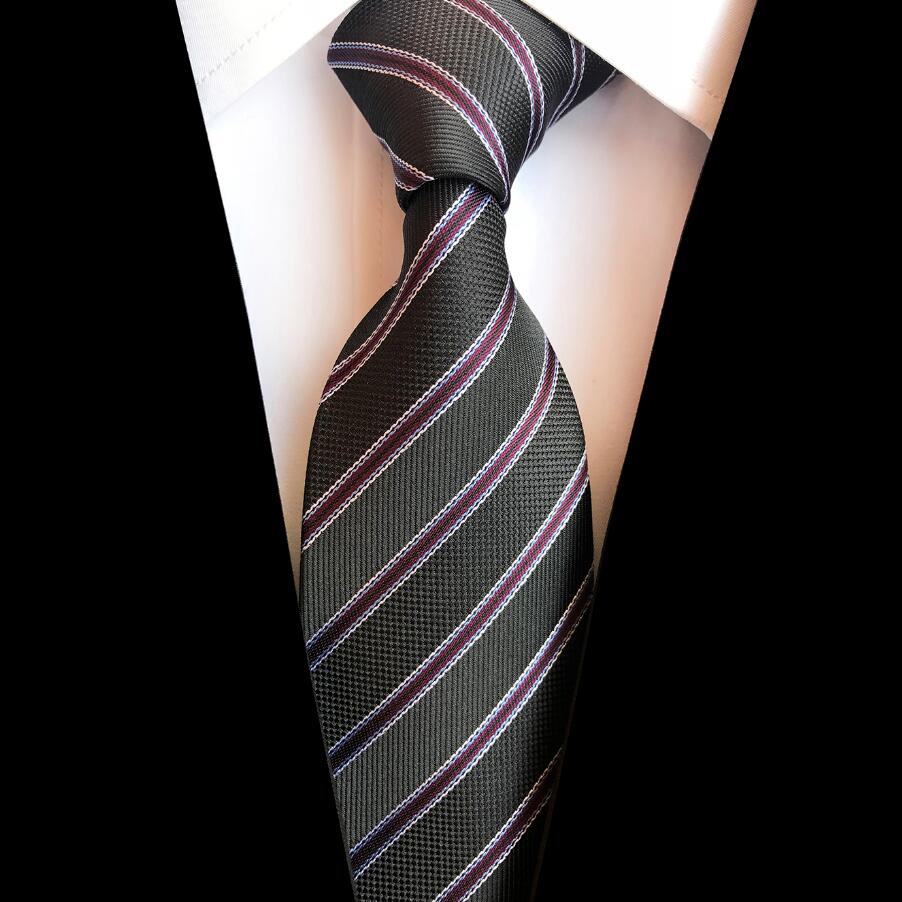 GUSLESON Neue Jacquard Woven Silk Krawatte für Männer Business Gravatas Normalen Plaid Krawatte Anzug Hochzeit Krawatten Kleidung Zubehör: 06