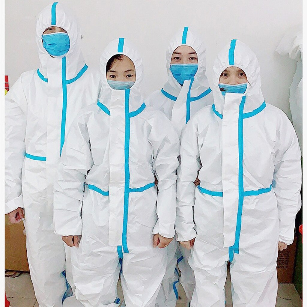 Disposable Coverall Gown Waterproof Jumpsuits Workwear Oil-Resistant Dust-proof Protective Clothing Spray Painting Suit Lab Coat