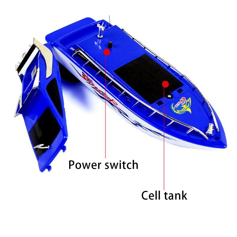 1Pc RC Speedboat Super Mini Electric Remote Control High Speed Boat Ship 4-CH RC Boat Game Toys Birthday Kid Children Toys