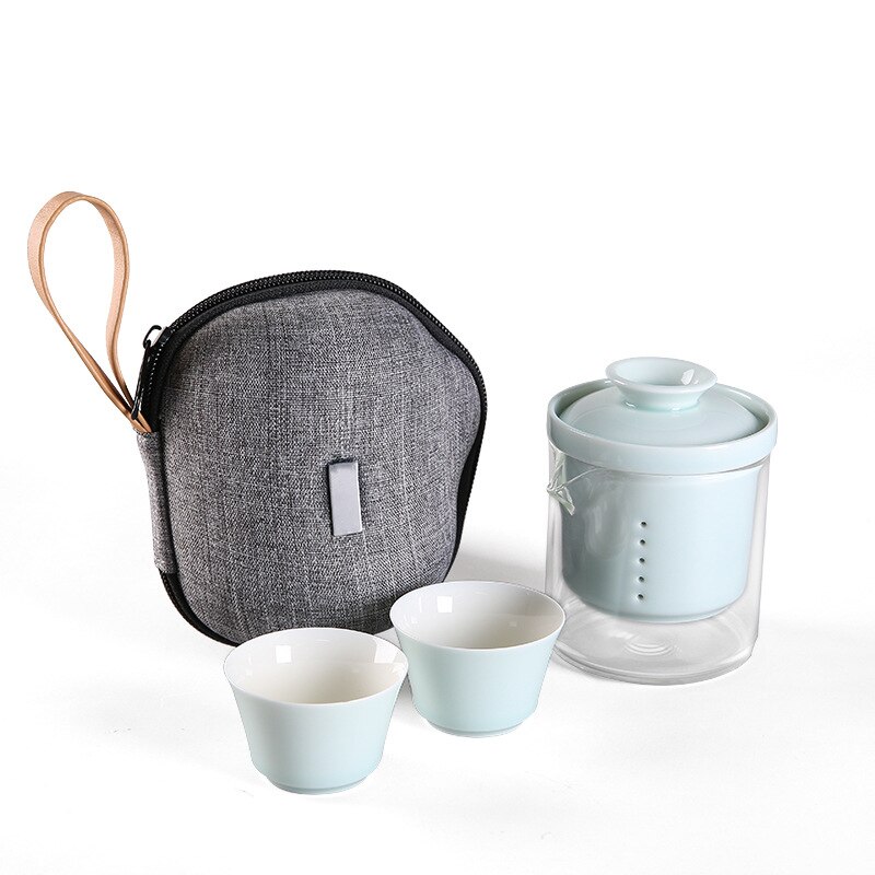 Travel Tea set Cup Drinkware Tea Cup Beautiful and easy teapot kettle Travel Bag