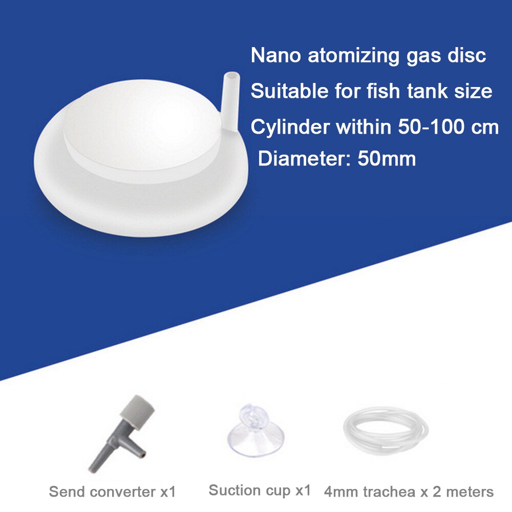 20cm Nano Fish Tank Air Bubble Stone Aquarium Aerator Pond Pump Air Stone Bubble Disk Aquarium Air Pump Hydroponic Oxygen Plate