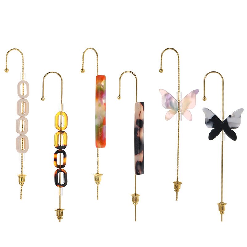 New Ear Wrap Crawler Hook orecchino per donna stile coreano acetato farfalla orecchino personalità scalatore orecchino regalo gioielli