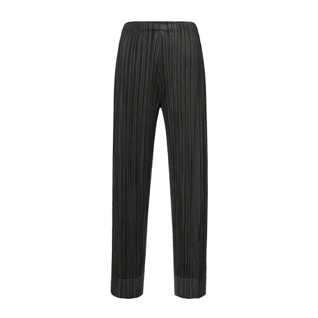YUDX Miyake Plissee-Schlauch für Damen, 2025, einfarbig, große Größe, schmale Passform, urban Freizeithose, geteilte Schlauch: Beige