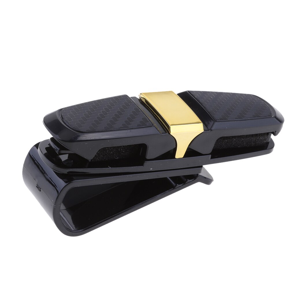 Car Auto Sun Visor Clip Holder For Sunglasses Reading Eyeglass: Gold