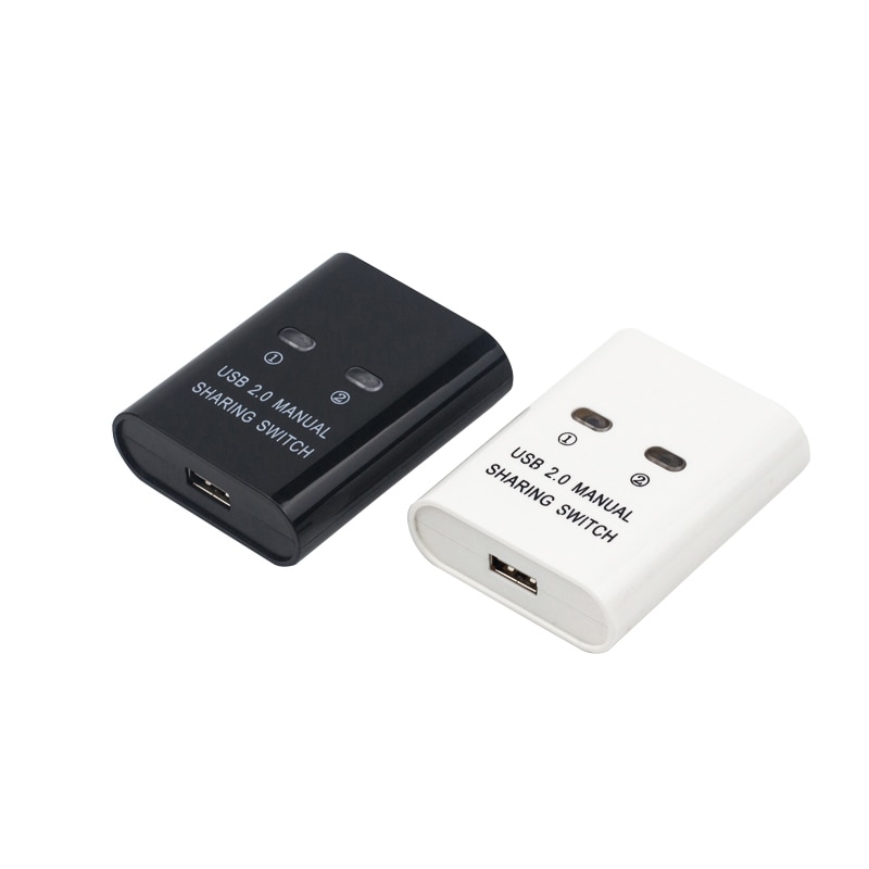 Usb switch 2 port manuell usb hub to datamaskiner deler u disk skriverenhet to i en ut usb 2.0 deler med kabel