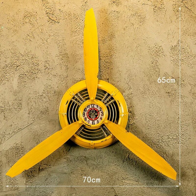 Vintage Industriële Stijl Decoraties Vliegtuig Propeller Ijzeren Muur Decoratie Bar Internet Cafe Hanger Wanddecoratie: Yellow1