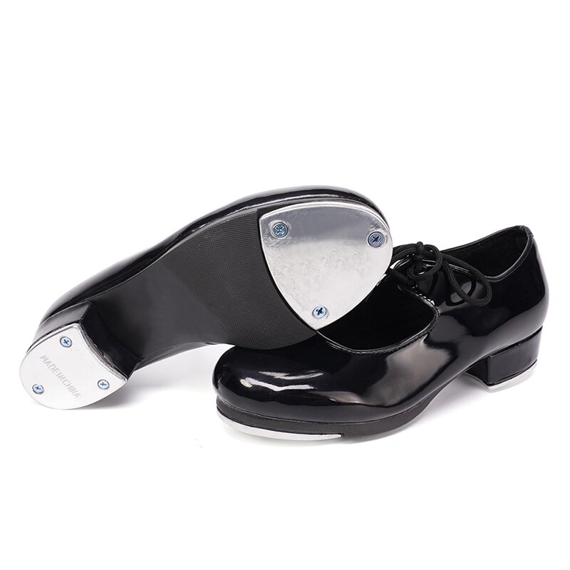 Hipposeus Women Tap Dance Shoes Children Closed Toe High Aluminum Ladies Girls Tango Dance Shoes High Soud AluminumDropshipping
