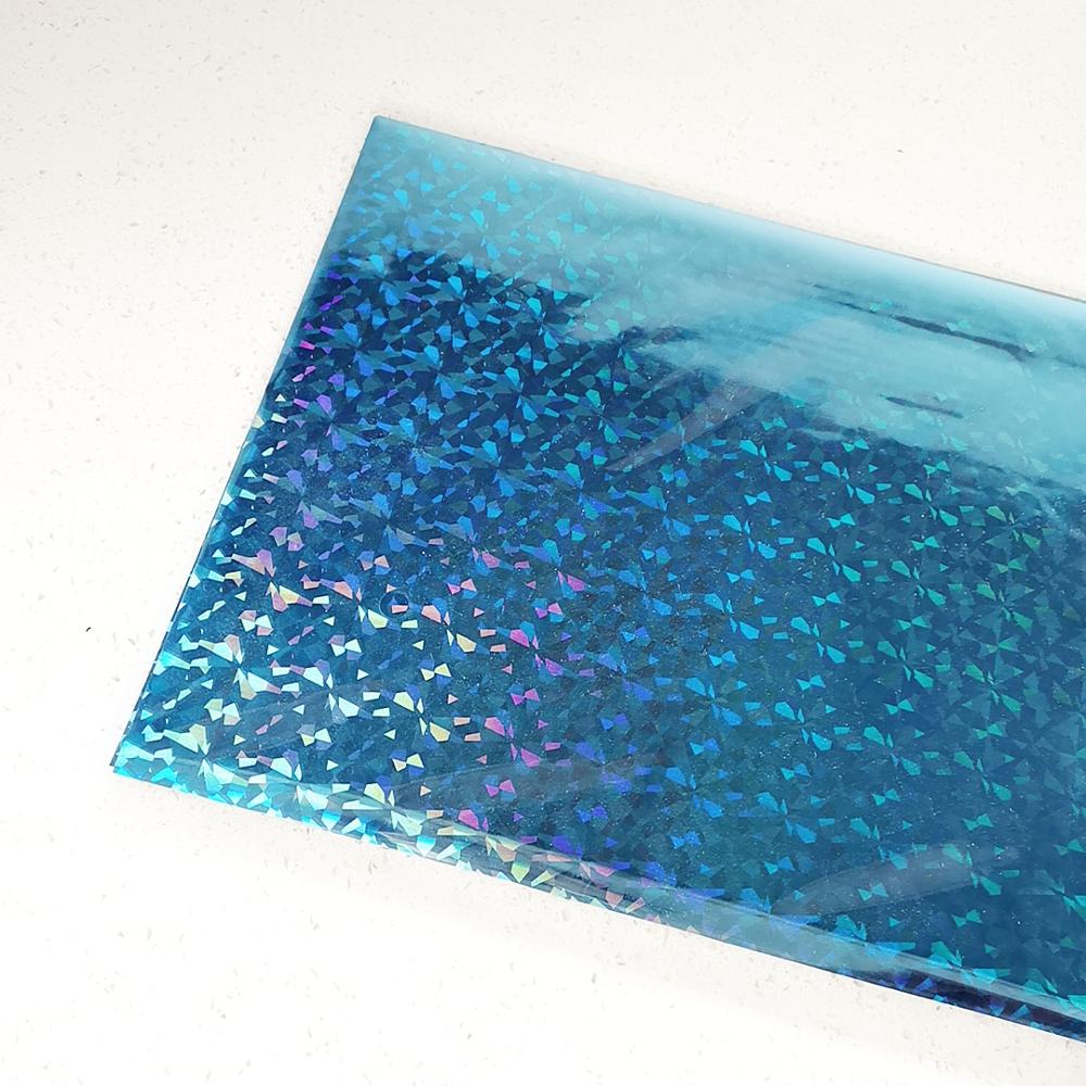 Heißprägefolie Papier Laminator Laminieren Transfere auf Eleganz Drucker Handwerk 50Stck 20x29Cm A4 Gebrochen Gläser blau