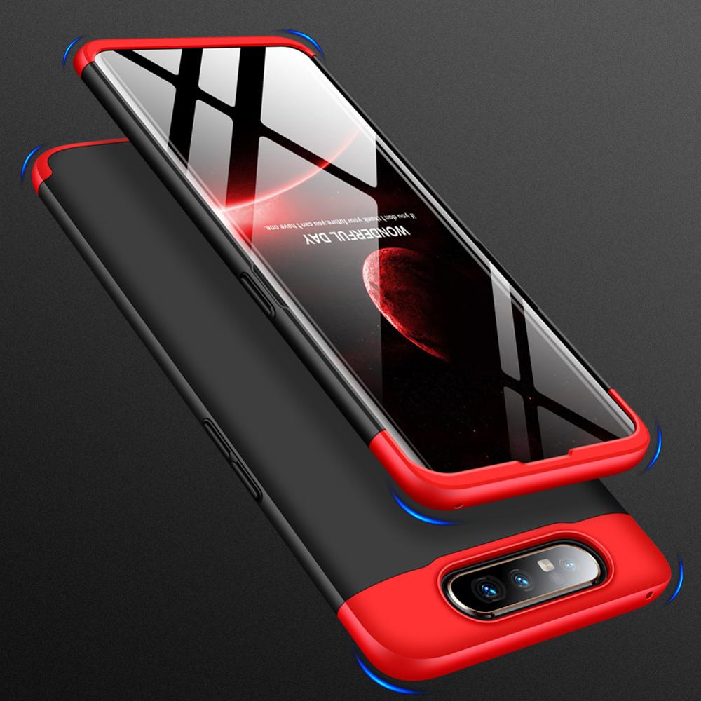 3-in-1 Case 360 for Samsung Galaxy A80 SM-A805F A805 A805F Cases Coque 360 Degree Hard Shell for Samsung A90 Fully Back Cover: A80 / E