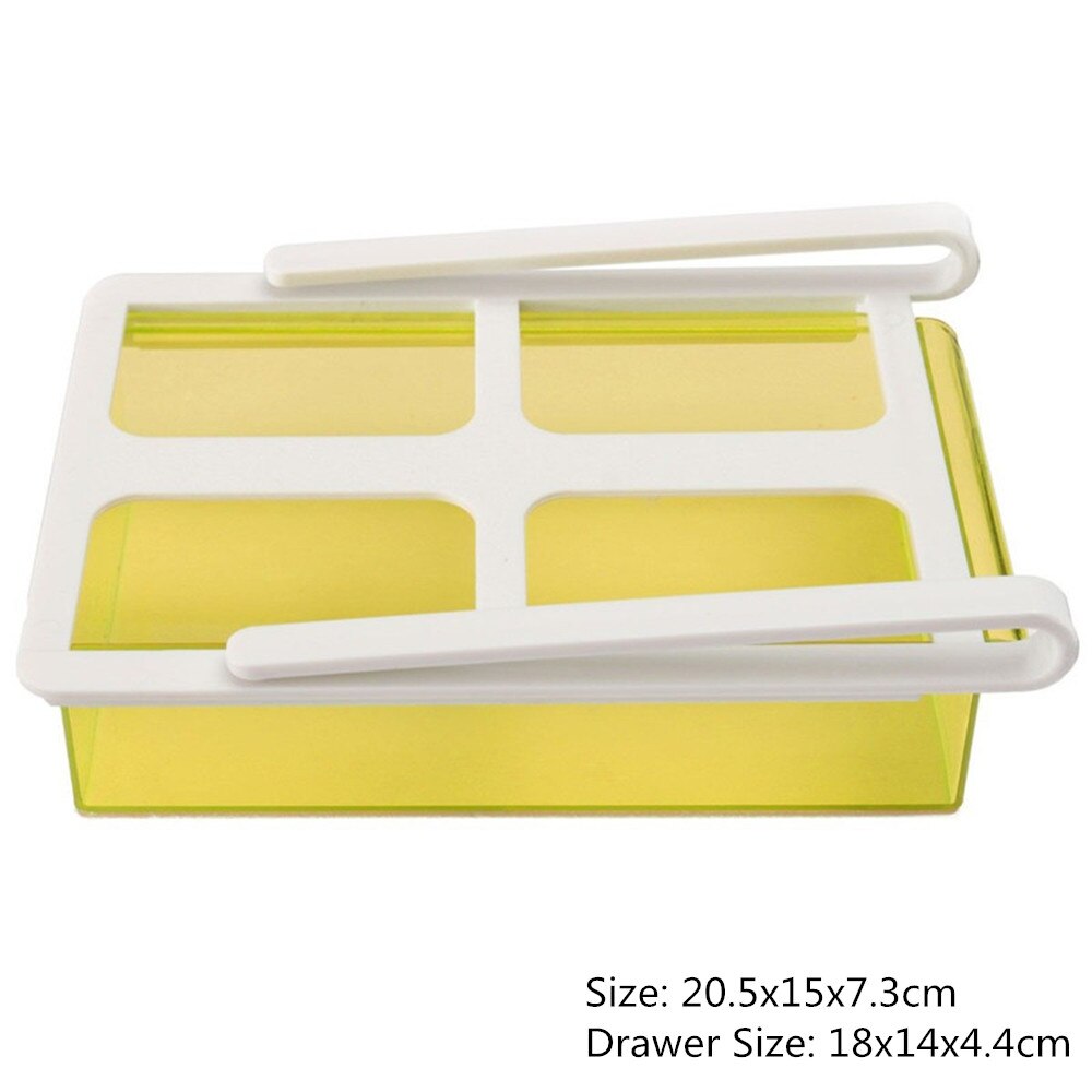 1PC Refrigerator Shelf Containers Storage Rack Retractable Food Storage Box Eco-friendly Plastic Container Kitchen Organizer: type5-Yellow