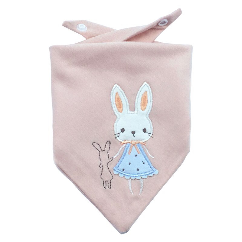 Slabbers Katoen Borduren Babyvoeding Schort Driehoek Bib Meisje Jongen Voeden Sjaal Slabbetjes Burp Doek Bandana Speeksel Handdoek: CZJ005B3