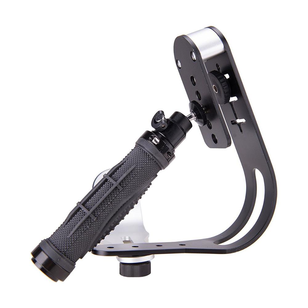 Dslr-camera, gebogen handheld stabilisator, micro-enkele gebogen stabilisator, telefoonstabilisator voor canon, sony, nikon