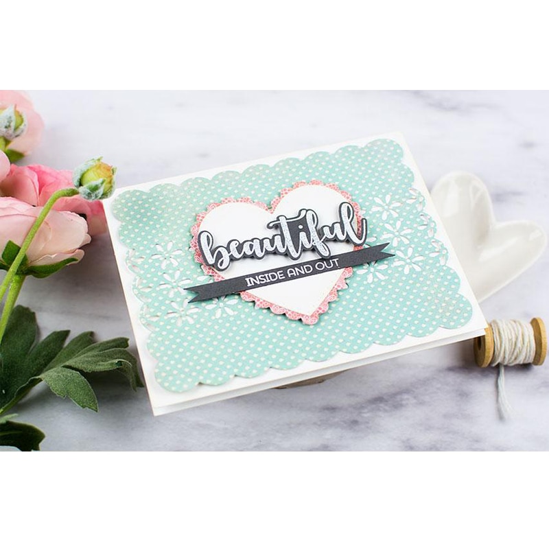 Troqueles pequeños con de flores y bordes ondulados para la confección de tarjetas, troqueles de corte de metal para álbumes de recortes