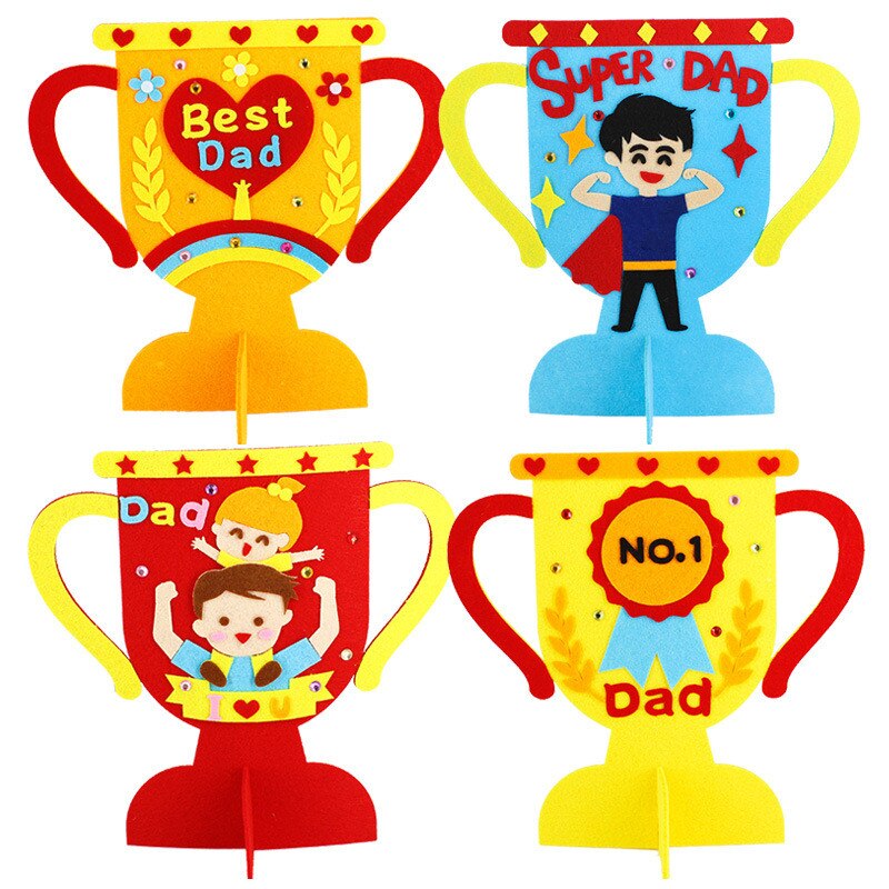 Trofeo papà Non tessuto fai-da-te regali fatti a mano per la festa del papà artigianato asilo giocattoli artigianali premio papà