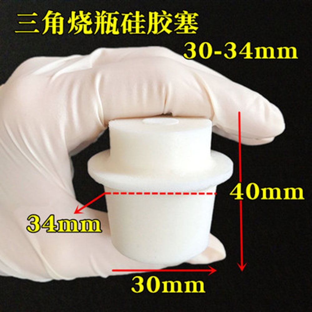 5 uds tapón de silicona para matraz Erlenmeyer cónico triángulo diámetro superior 34mm * diámetro inferior 30mm
