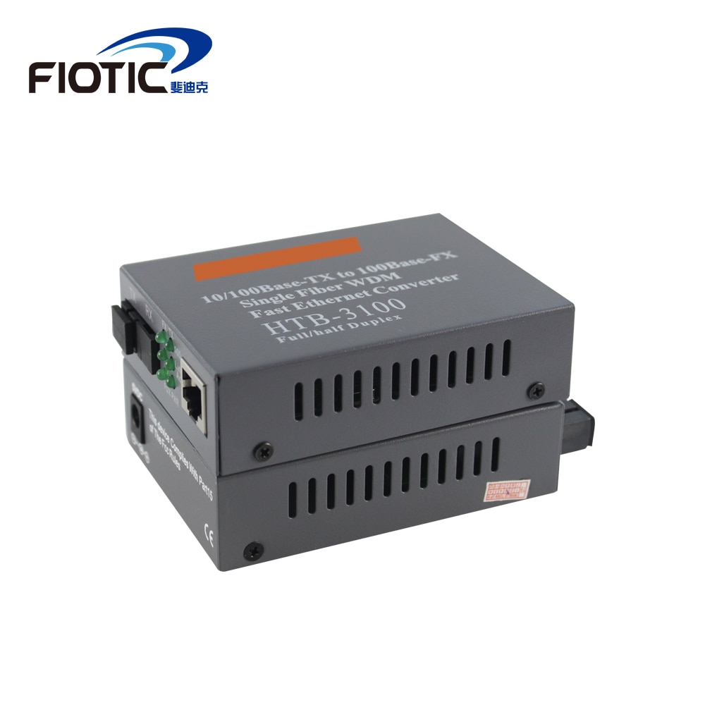 Convertidor de red de Fibra óptica FTTH Fibra, convertidor del transceptor, modo único, Fibra óptica, HTB-3100, 10/100M, 1 par