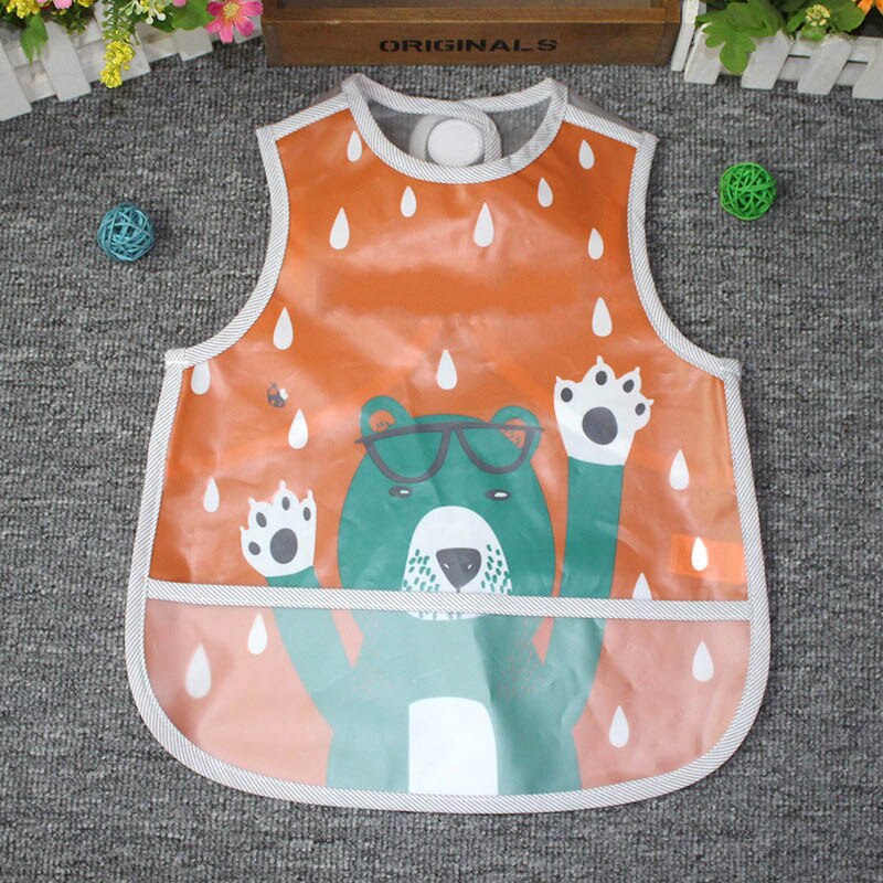 Waterdichte Baby Slabbetjes Leuke Cartoon Dieren Baby Meisje Jongen Bib Verstelbare Mouwloze Voeden Slabbetjes Kinderen Burp Doeken: style 1 04