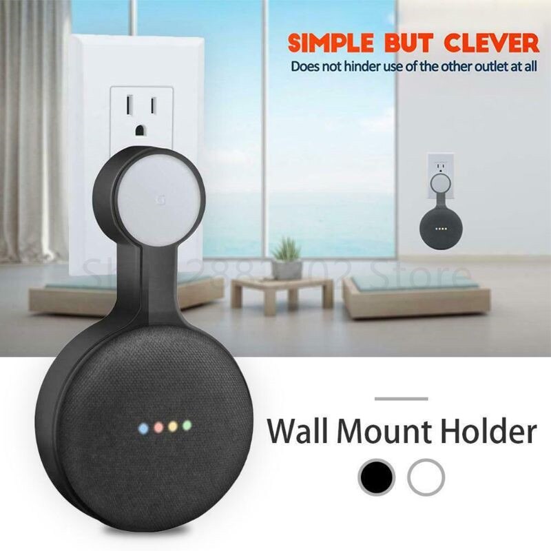 Soporte con altavoz para pared, colgador de pared para Google Home, miniasistente de voz, suministros de baño y cocina