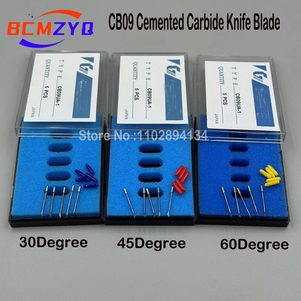 5Stck für Graph tec ce5000 ce6000 fc8600 Messerklinge schneiden cb09 cb15 CB09UA-5 CB15UA-5 Hartmetall klingen 30/45/60 Grad