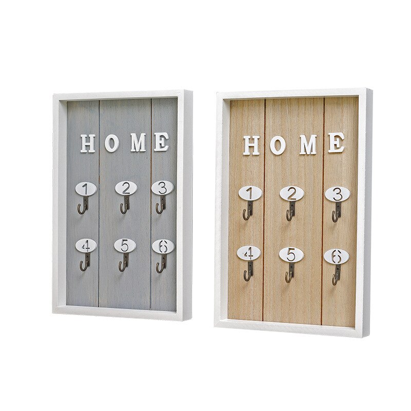 Cnim Ins Scandinavische Stijl Wanddecoratie Handgemaakte Houten "Home" Key Box Key Box Muur Creatieve Kamer decoratie