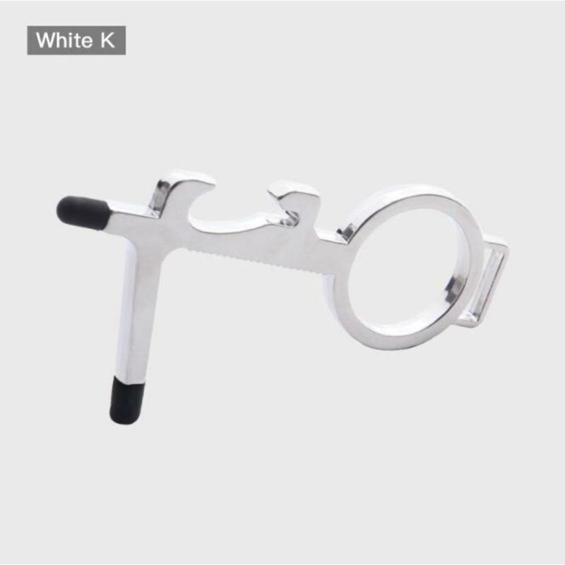 1 Pcs Anti Touch Door Opener Tool Multifunctional No Touch Key Door Opener Non-contact Door Handle Elevator Artifact Keychain: A02